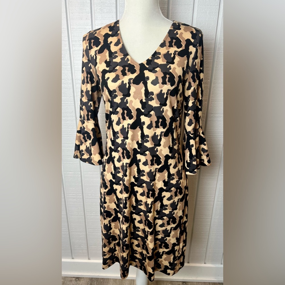 Jude Connally Small‎ Camo Black Lyla Dress Size XS - Picture 2 of 9